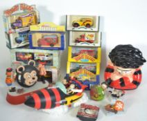 A collection of items relating to The Beano and The Dandy to include boxed LLedo, Days Gone By,
