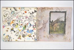 Led Zepplin - Two vinyl long play records to include Led Zepplin III 1st press on plum label