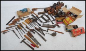 A good collection of vintage woodworking tools from the early to mid 20th century to include Box