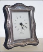 A20th century silver hallmarked easel clock.