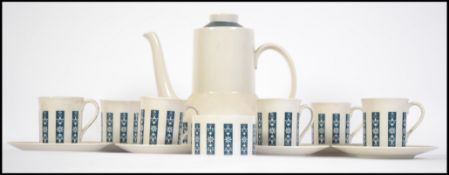 A retro 20th century Royal Doulton china coffee set,