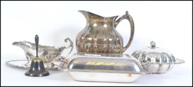 A good group of 20th century silver plate to include a bacon warmer by WM Rodgers Hamilton,
