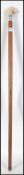 A silver collared walking cane, with an oak shaft and a Ivory style resin bust of a Setter dog.