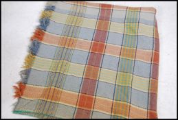 A vintage early to mid 20th century Welsh wool marriage blanket.