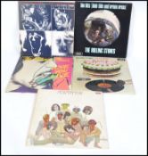 Rolling Stones - A collection of vinyl long play LP records from THe Rolling Stones to include Let