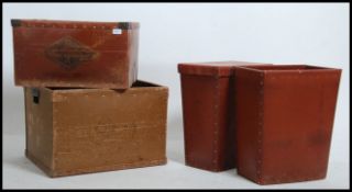 A group of vintage industrial mid 20th century storage bins / parts bins from the Fantasy underwear
