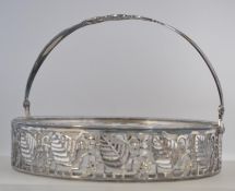 A fine Art Deco silver plate and glass b