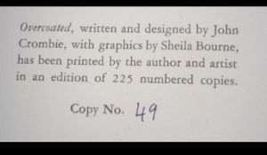 John Crombie & Sheila Bourne; Overcoated