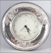 A silver 925 easel backed circular mante