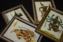 A set of four framed and glazed Anglo In