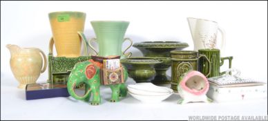 A collection of Art Deco Crown Devon Fie