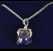 A 925 silver necklace in the form of a b