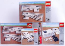 LEGO RAILWAY: A collection of 4x vintage boxed Lego Train railway accessory sets - all with