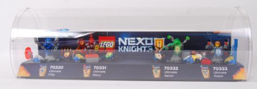 LEGO NEXO KNIGHTS: An original Shop Display Lego Nexo Knights shelf cabinet - featuring 4x Nexo