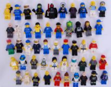 MINIFIGURES; A collection of 50x assorted Lego minifigures to include vintage, City, Underwater,