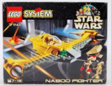 LEGO STAR WARS: A vintage Lego System Star Wars set 7141 'Naboo Fighter'.