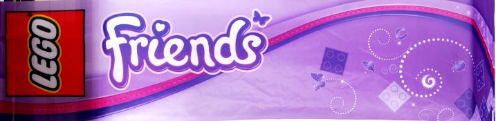 LEGO FRIENDS: An original shop advertising display Lego Friends fabric wall banner.