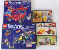 LEGO BOXES: A collection of 5x vintage Lego boxes (very little to no contents) - boxes to include
