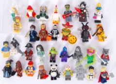 LEGO MINIFIGURES: A collection of 30x assorted Lego minifigures to include Series 14, Mascots,