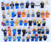 LEGO MINIFIGURES: A collection of 50x assorted Lego minifigures to include City, construction,