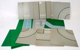 LEGO BASES: A good collection of 15x vintage Lego set bases, including various road designs etc.