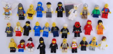 MINIFIGURES; A collection of 30x assorted Lego minifigures to include vintage, Space,