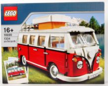 LEGO VW CAMPER: An original Lego Volkswagen Camper Van boxed set No. 10220. Factory sealed, unused.