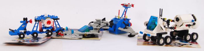 LEGO SPACE: A collection of 3x original vintage 1980's Lego Space sets - all fully made up,