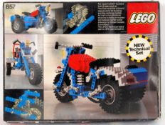 VINTAGE LEGO TECHNICS: An original 1970's vintage Lego Technics set 857 Motorcycle & Sidecar.