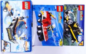 VINTAGE LEGO: A collection of 3x vintage Lego sets - 6445 Res-Q, 6486 Fire Engine and 6573.