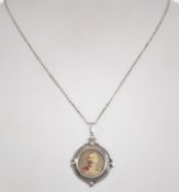 A Georgian 925 silver hallmarked Charles Horner pendant necklace. Hallmarked Chester.