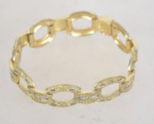A Theodore Fahrner Art Deco 925 silver vermeil bracelet.