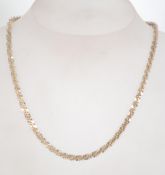 A 925 silver designer spiral chain necklace. Marked 925. Weight 19.1g. Measures 16 inches.