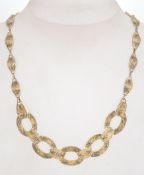 A Theodore Fahrner Art Deco 925 silver vermeil necklace.