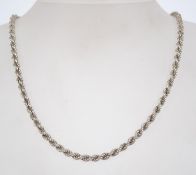A 925 silver rope twist chain necklace.