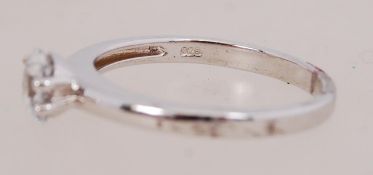 Two 925 silver dress rings, one marked 925 the other marked 925 CZ HM.