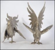 A 20th century pair of good silver plate