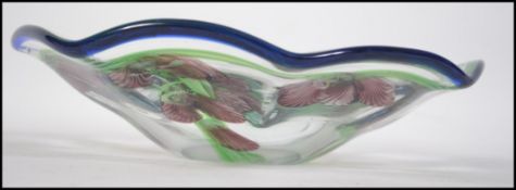 A stunning 20th century studio glass dis