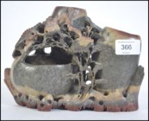 An early 20th century carved Chinese soa