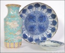 A group of two Chinese blue and white pl