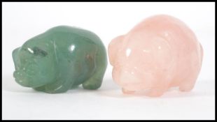 A 20th century well carved Jade pig alon