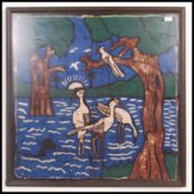 A large 20th century batik print on line