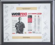 A framed and glazed signed Bristol City