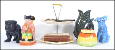 A mixed lot to include a Staffordshire 1