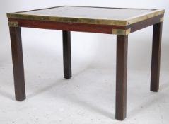 A 20th century mahogany and brass campai