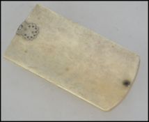 A mid 19th century Ivory Aide - de - Memoir, fitted with four interior sheets having a brass clasp.