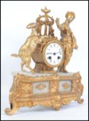 A 19th century alabaster and gilt metal