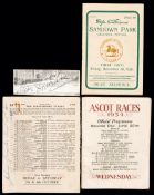 The autographs of the jockeys Johnny Longden & Steve Donoghue,