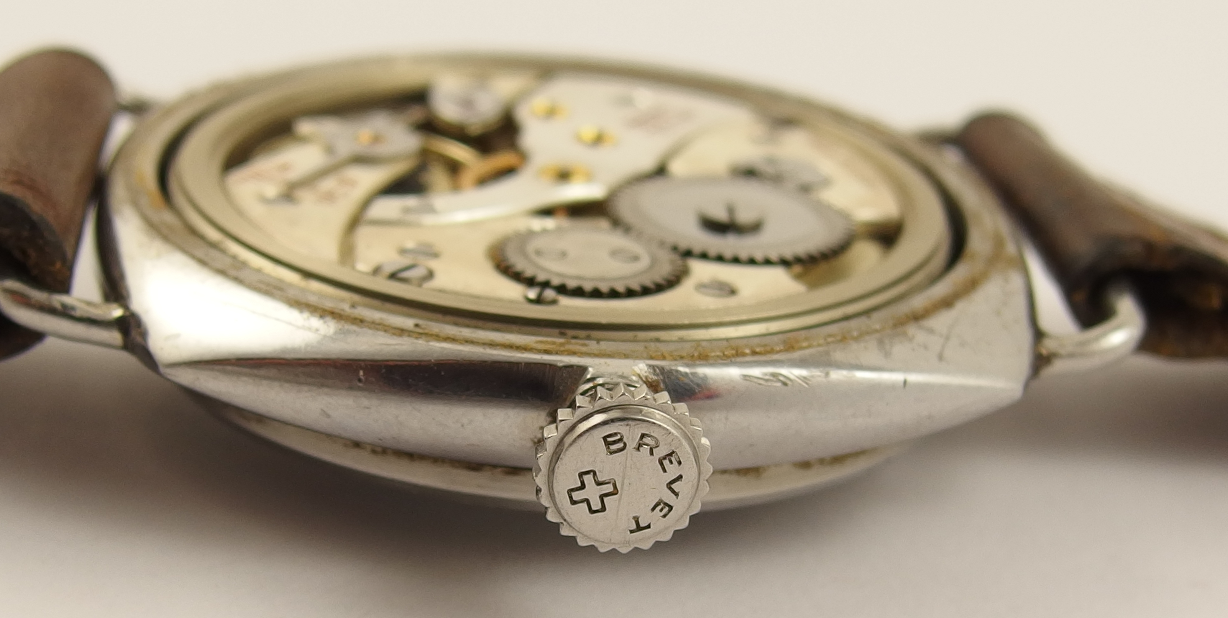 A Panerai Type D Model 3646 Military Wristwatch with Rolex 17 Rubis movement with domed perspex - Image 6 of 6