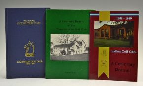 Selection of Midland Golf Club Histories including Worcestershire GC (signed by author Garnett